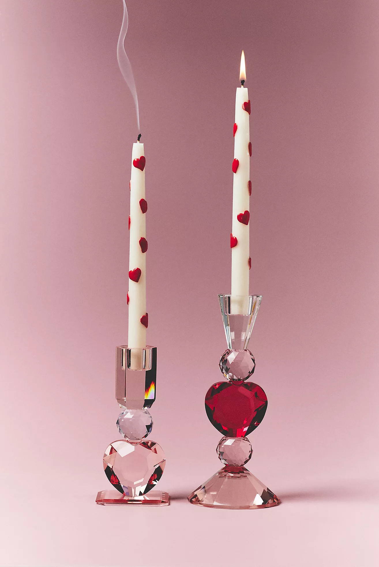 Heart Cut Glass Candle Holder | Anthropologie (US)