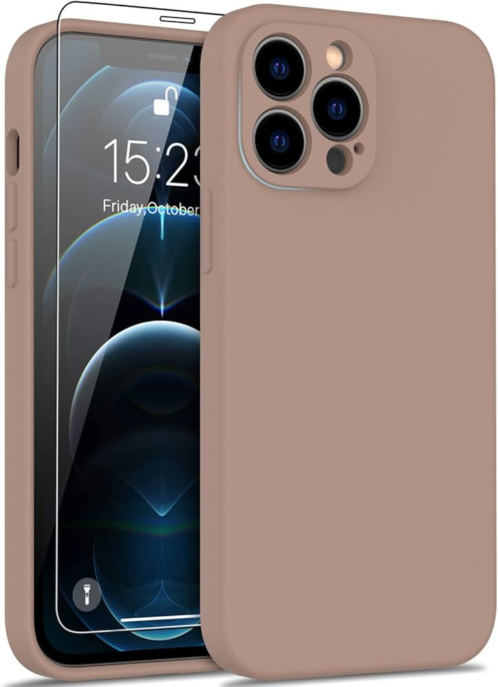 DEENAKIN Compatible with iPhone 12 Pro Max Case with Screen Protector - Silky Silicone - Enhanced... | Amazon (US)