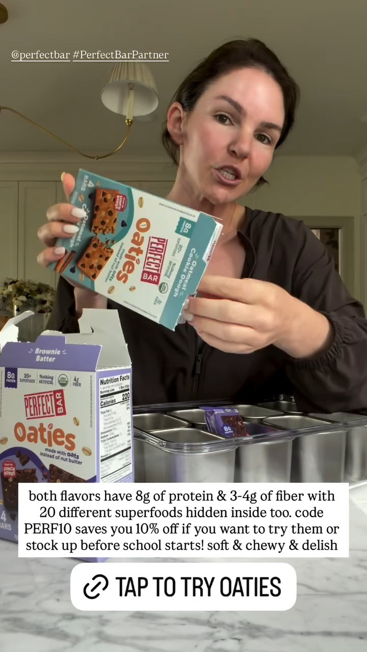 both flavors have 8g of protein & 3-4g of fiber with 20 different superfoods hidden inside too. code

PERF10 saves you 10% off if you want to try them or stock up before school starts! soft & chewy & delish

#LTKfoodie #LTKKids #LTKmomlife