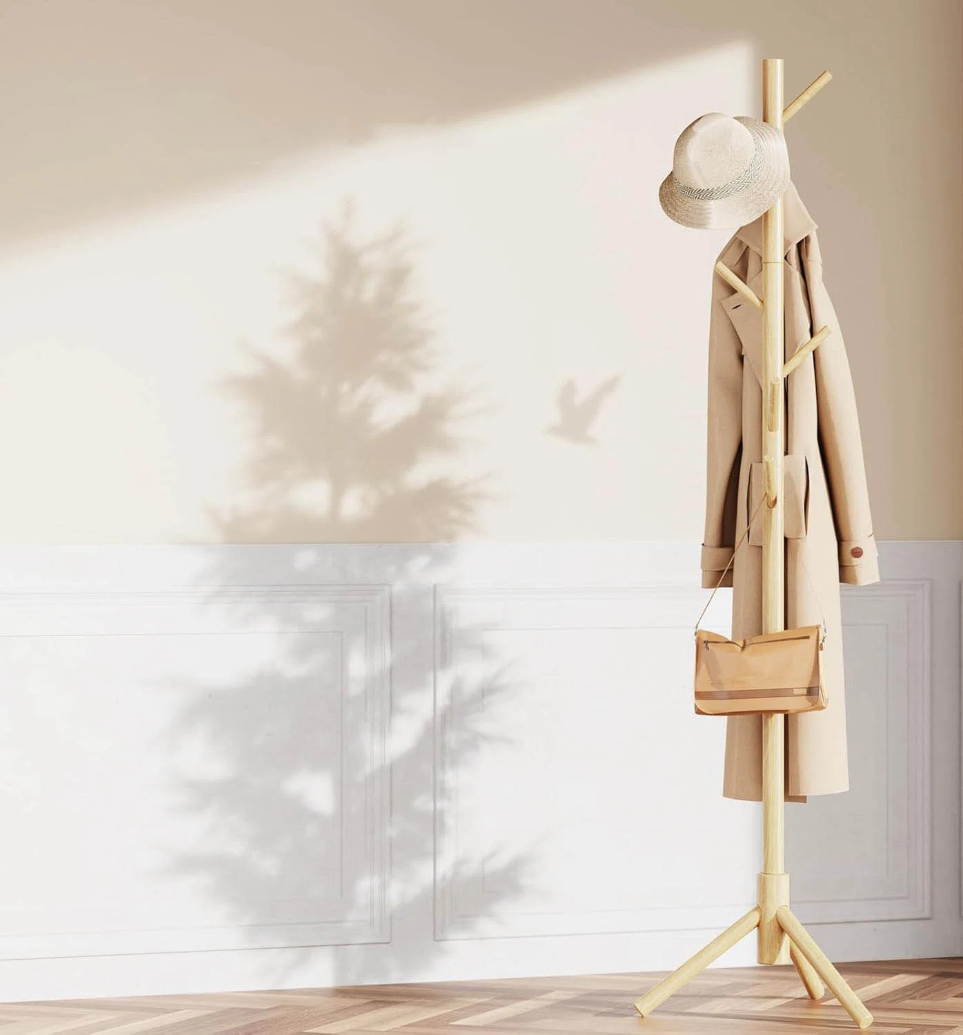 George Oliver Koyali Freestanding 8 - Hook Coat Rack | Wayfair | Wayfair North America