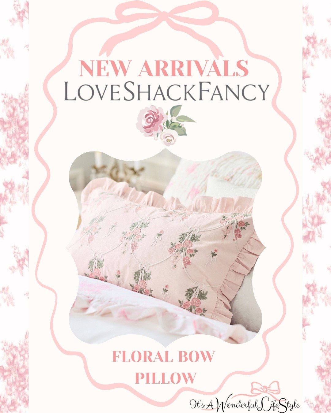 New LoveShackFancy Pink Embroidered Floral Pilloww

#LTKFindsUnder100 #LTKFindsUnder50 #LTKHome