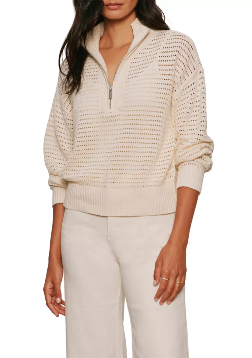 Women's Open Knit 1/2 Zip Sweater | Belk