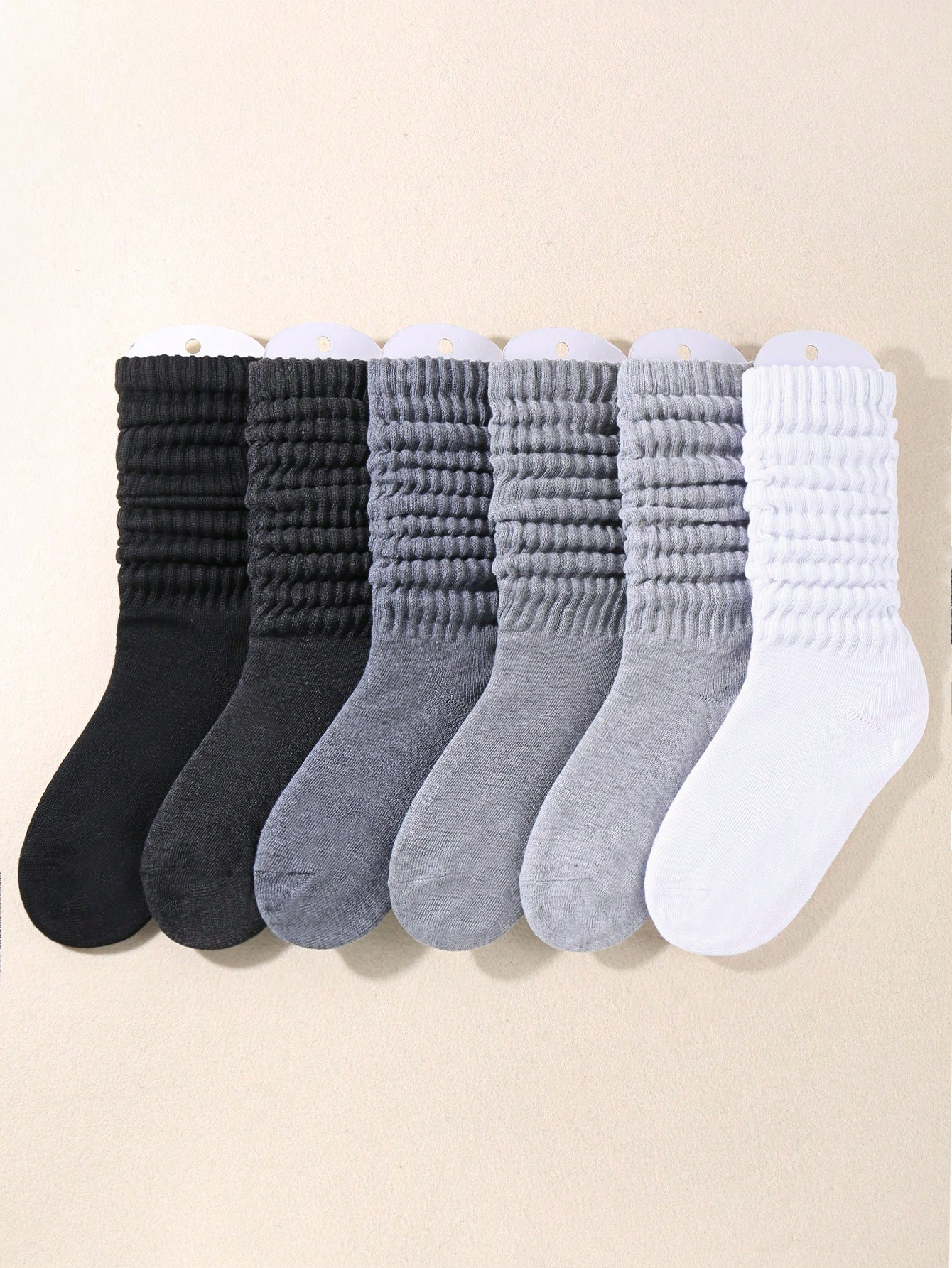 6pairs Women's Fall Winter Slouch Knit Socks Women Scrunch Socks Women Scrunchie Socks women crew... | SHEIN
