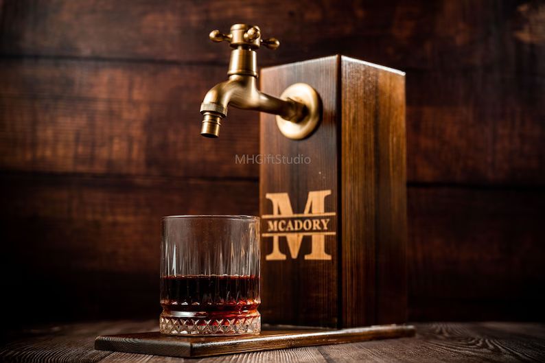 Personalized Wooden Whiskey Dispenser Wood Dispenser Liquor - Etsy | Etsy (US)