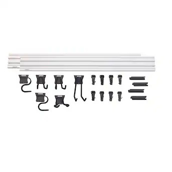 CRAFTSMAN VERSATRACK 20 -Piece 48-in White and Black Composite Multipurpose Storage rail system | Lowe's