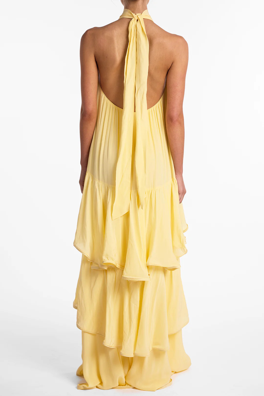 Layered Chiffon Gown (Butter Yellow) | SAME