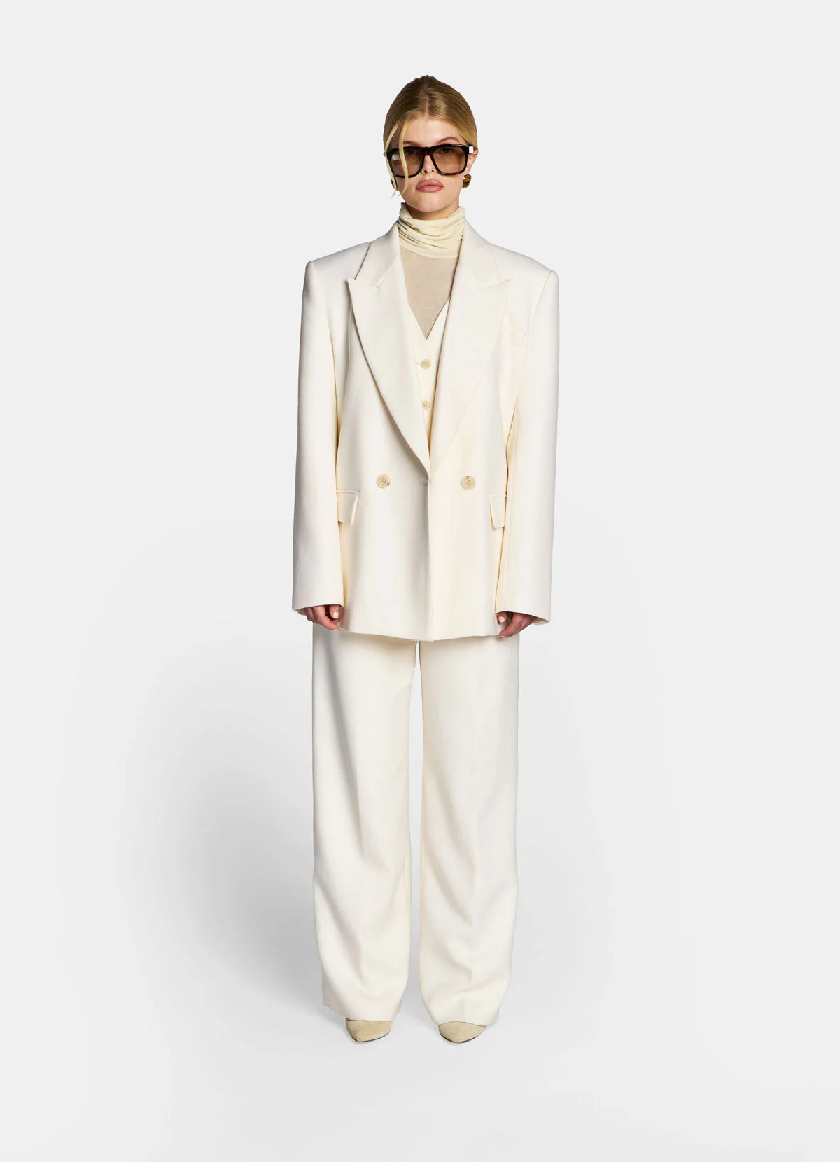 Cream Suit Blazer | DE SAVARY LONDON