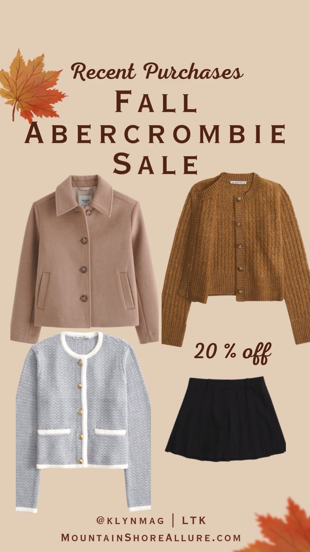Don’t Miss Abercrombie’s Fall Sale: Coats, Sweaters, Skirts, and Jeans Up to 20% Off! Can’t wait for these items to arrive! 

#LTKFallSale #LTKVideo #LTKSeasonal