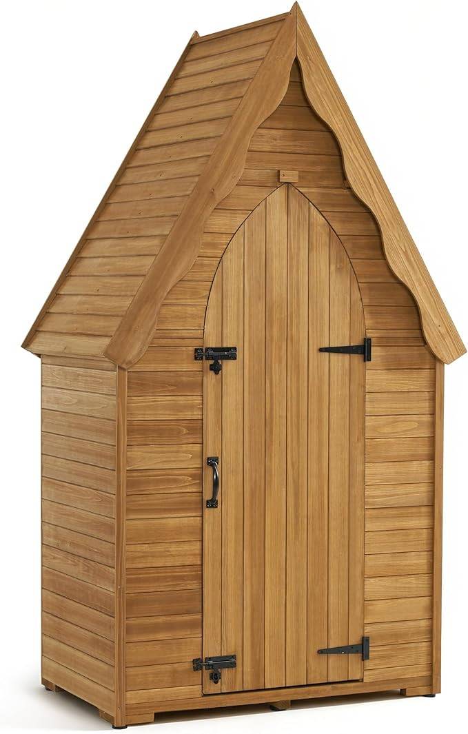 MCombo Large Outdoor Storage Cabinet with 6 Shelves (3.9 x 2.3 x 6.8 ft), Tall Storage shed, Wood... | Amazon (US)