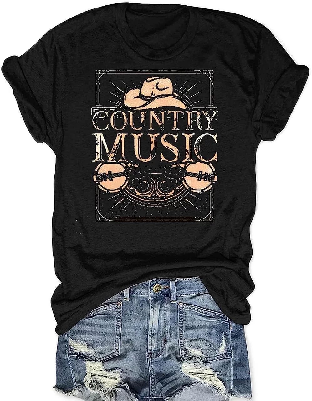 Women Rock Band T Shirts Vintage Rock Music Graphic Tees Summer Casual Short Sleeve Concert Shirt... | Walmart (US)