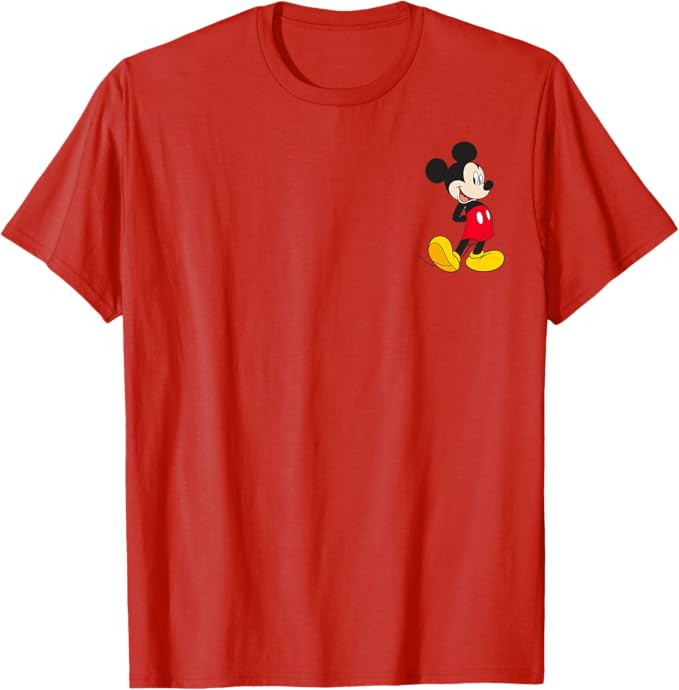Disney Mickey and Friends Mickey Mouse Small Pocket Logo T-Shirt | Amazon (US)