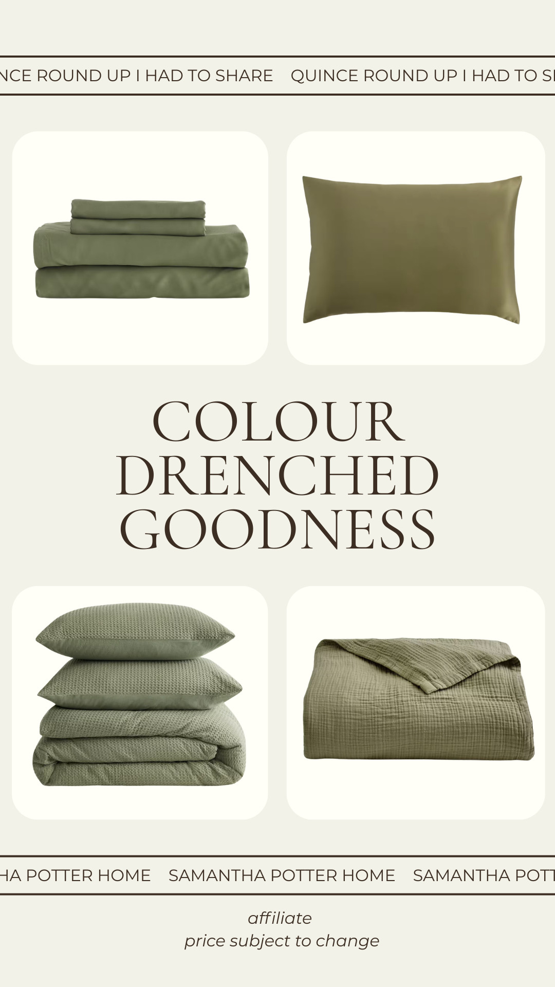 Quince Bedding - Colour drenched goodness in Olive  

 #LTKcanada #LTKhome