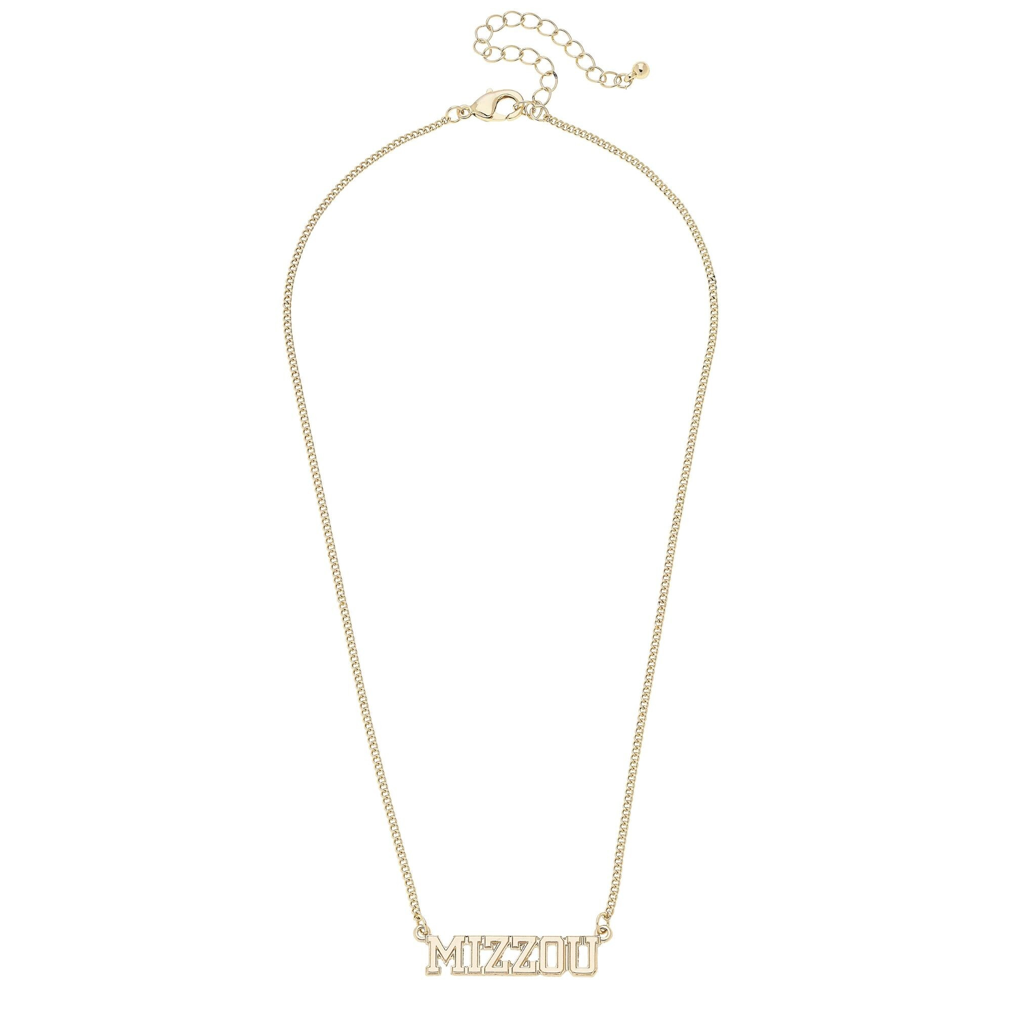 Missouri Tigers CANVAS Style 18k Gold-Plated Varsity Word Necklace | Fanatics