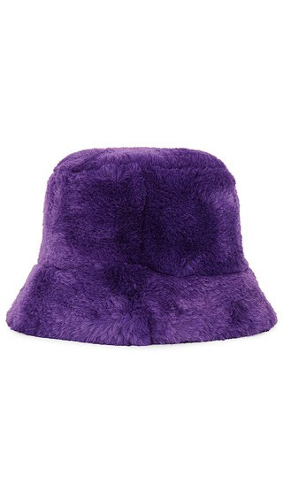 Gilly Faux Fur Bucket Hat in Electric Purple | Revolve Clothing (Global)
