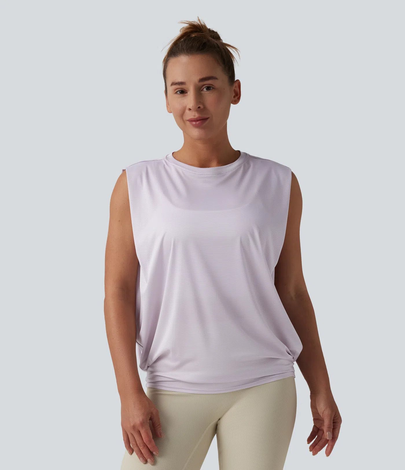 Women’s Round Neck Ruched Workout Tank Top - Halara | HALARA
