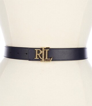Lauren Ralph Lauren 1.25" Logo Reversible Pebbled Leather Belt | Dillard's | Dillard's
