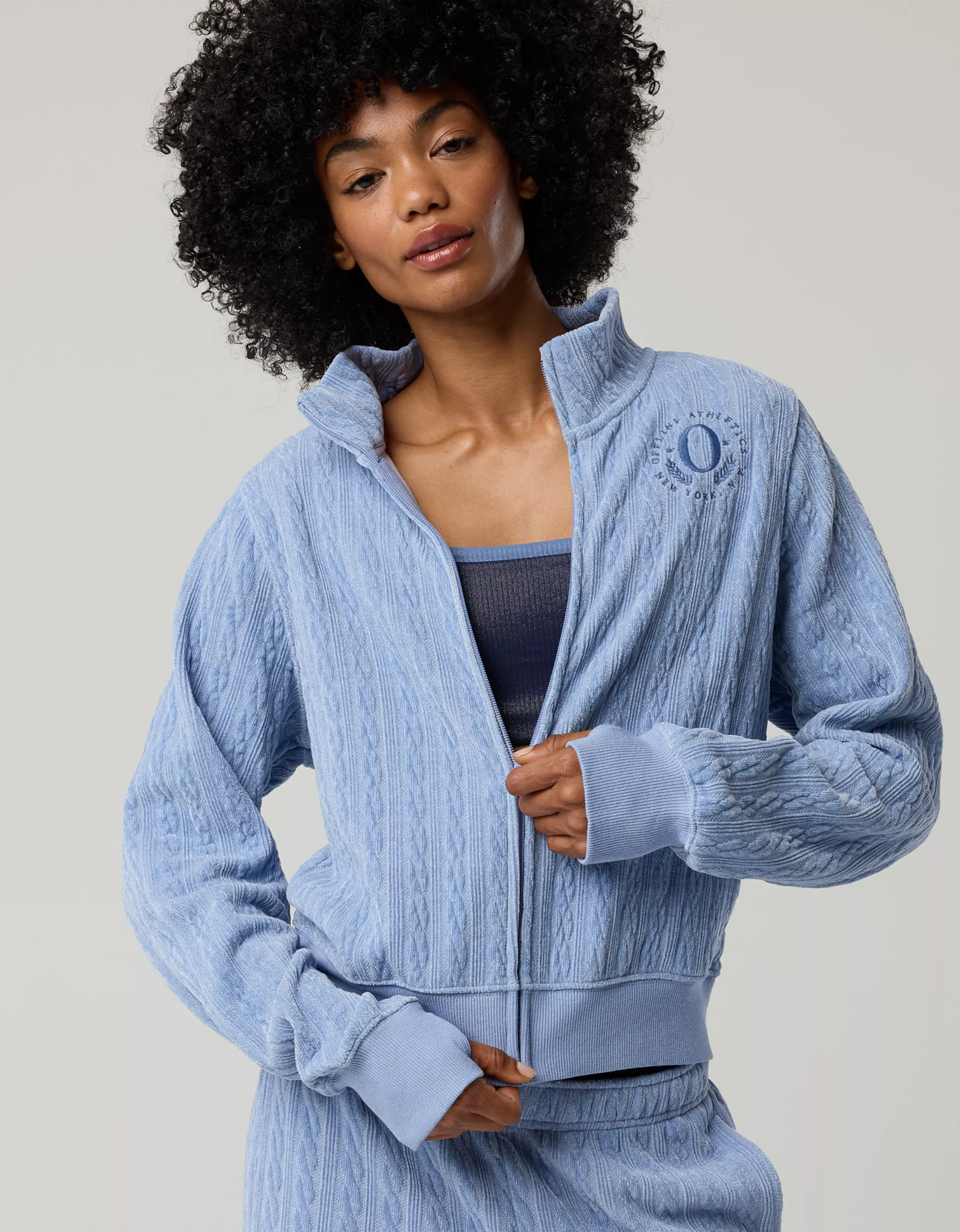 OFFLINE By Aerie Cable Lounge Full Zip Sweater | Aerie