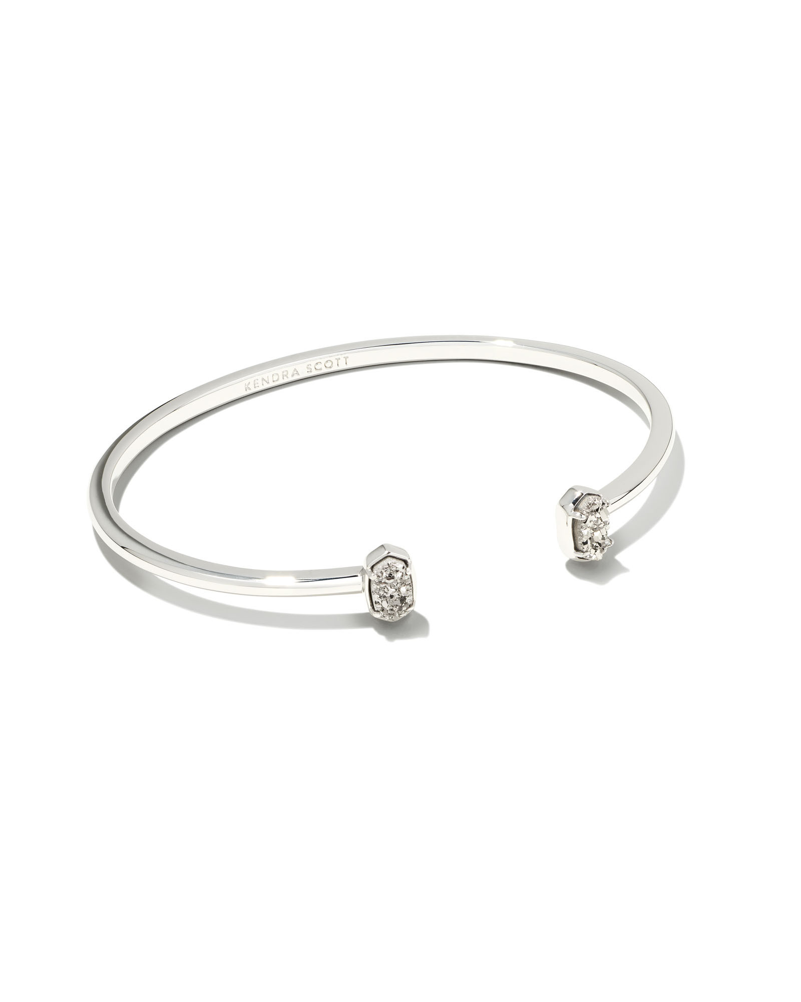 Emilie Silver Cuff Bracelet in Platinum Drusy | Kendra Scott