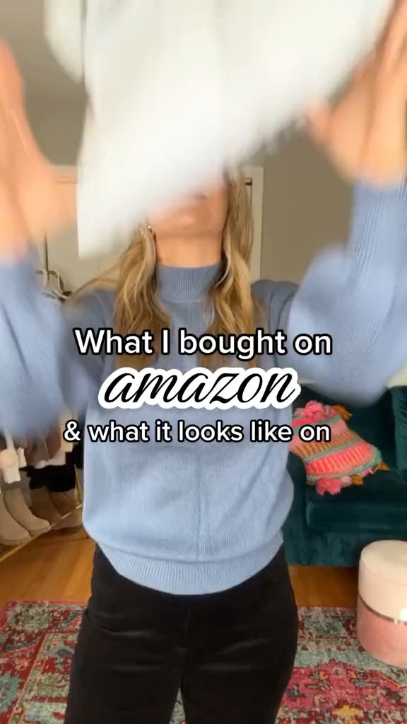 What I bought on Amazon & what it looks like on / sweater / business casual pants / sequin pants / holiday outfit 

#LTKunder50 #LTKworkwear #LTKHoliday