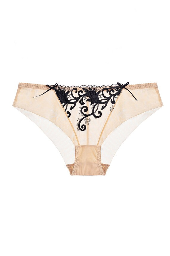 Apricot Flower Embroidery Panties Underwear Mesh Panties | Etsy | Etsy (US)