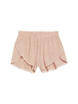 High-Waisted Sunday Sleep Ultra-Soft Dolphin-Hem Pajama Shorts for Women -- 3-inch inseam | Old Navy (US)