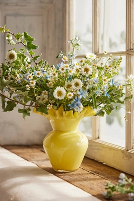 Ruffled Glass Bud Vase | Anthropologie (US)