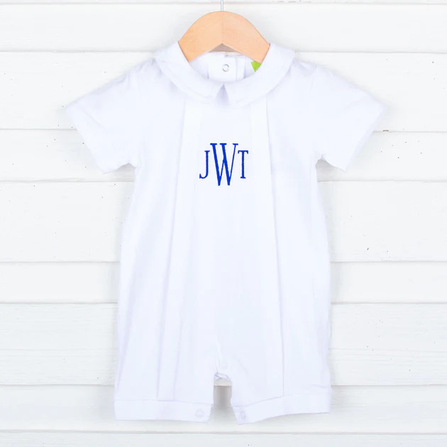 White Sailor Knit Shortall | Classic Whimsy