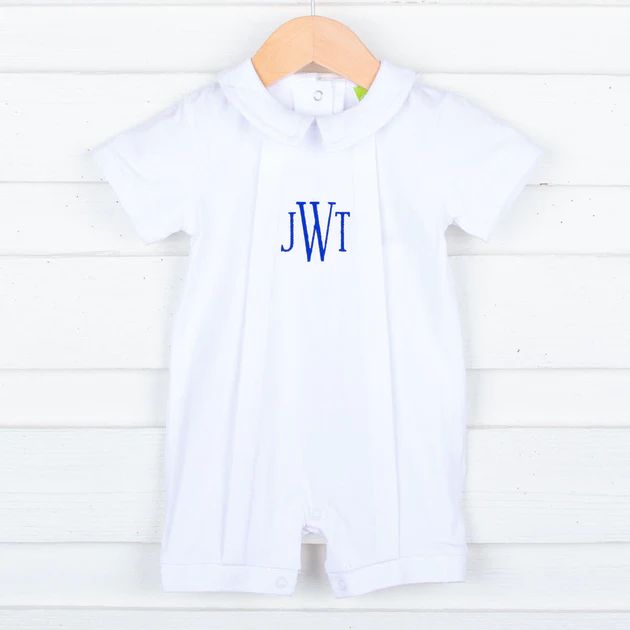 White Sailor Knit Shortall | Classic Whimsy