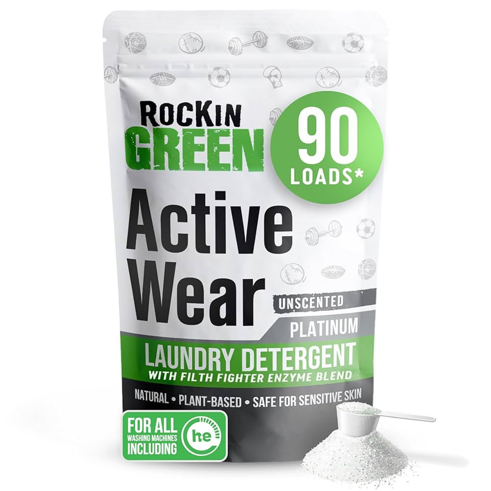 Rockin' Green Laundry Detergent, Plant based, All Natural Laundry Detergent Powder, Vegan and Bio... | Amazon (US)