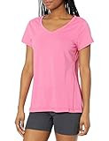 Danskin Women's V-Neck Tee with Back Shirring, Pink Prism, X-Large | Amazon (US)