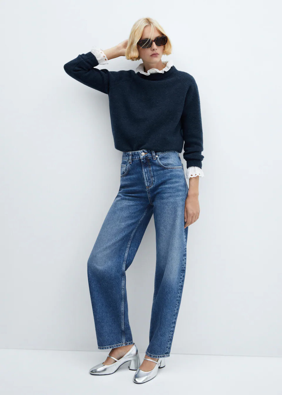 High-waist balloon jeans -  Women | Mango USA | MANGO (US)