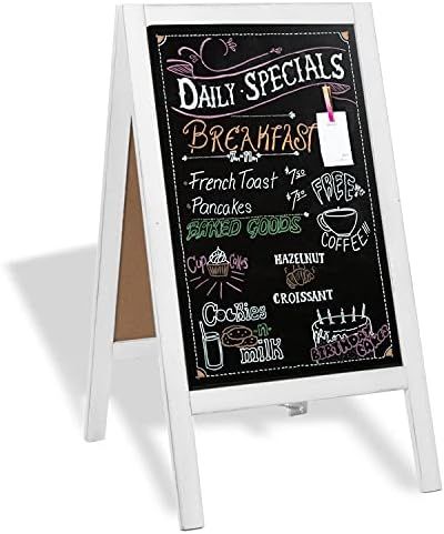 Wooden A-Frame Sign with Eraser & Chalk - 40 x 20 Inches Magnetic Sidewalk Chalkboard – Sturdy Frees | Amazon (US)