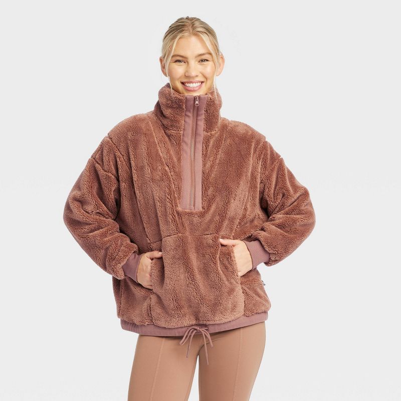 Women's Sherpa 1/2 Zip Pullover - JoyLab™ | Target