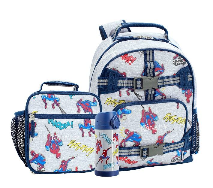 Mackenzie Marvel Spider-Man Glow-in-the-Dark Backpack & Lunch Bundle, Set of 3 | Pottery Barn Kids