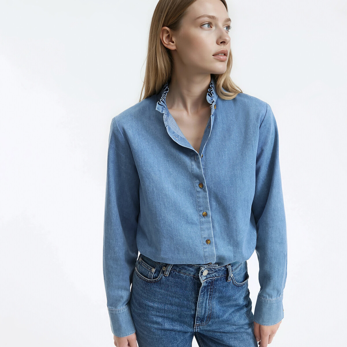 Victorian Collar Shirt with Long Sleeves | La Redoute (UK)