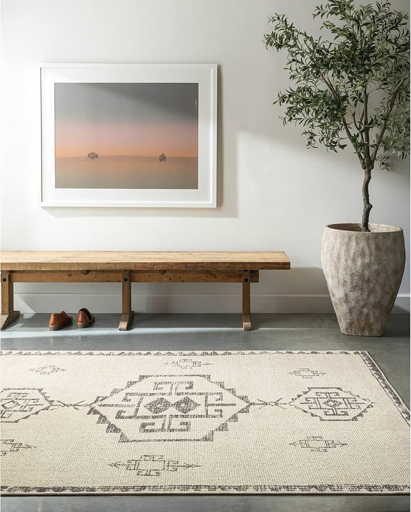 Livabliss x Becki Owens Solana Global Area Rug, 7'10" x 10', Charcoal, (8' x 10') | Amazon (US)