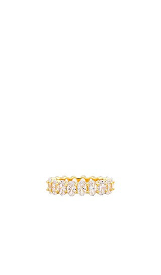 Oval Cut Eternity Band Ring in Gold | Revolve Clothing (Global)