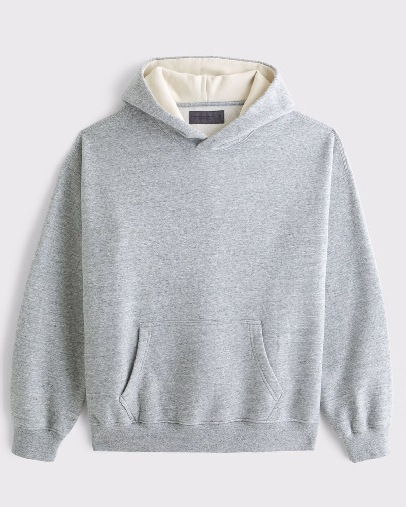 Abercrombie & Fitch Men's Essential Popover Hoodie in Heather Grey - Size XS | Abercrombie & Fitch (US)
