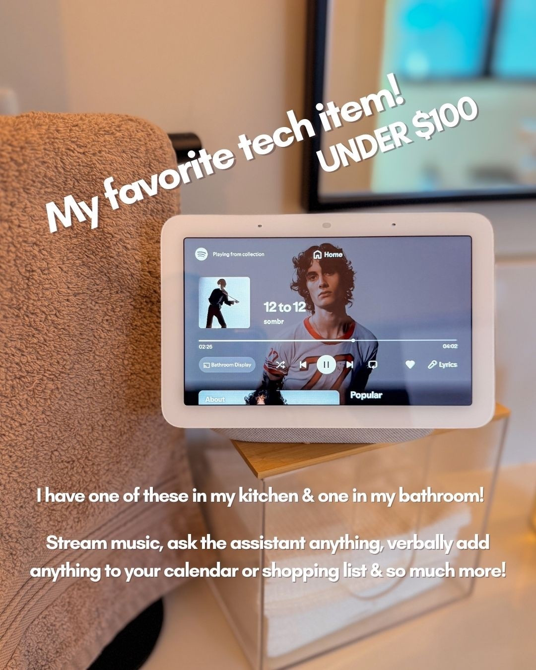 My favorite tech item is this Google second generation! I have one of these in my kitchen and in my bathroom, you can stream music, ask the assistant anything, verbally add anything to your calendar or shopping list and so much more! It’s the perfect gift and under $100!

#LTKHome #LTKGiftGuide #LTKFindsUnder100