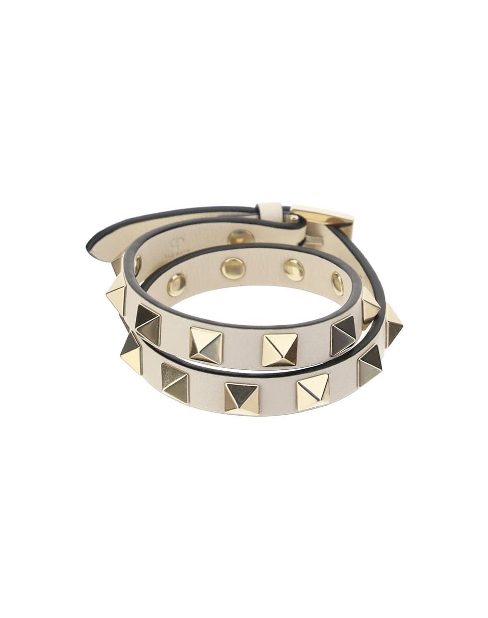 Best price on the market at italist | Valentino Garavani Valentino Garavani Leather Double Bracel... | Italist