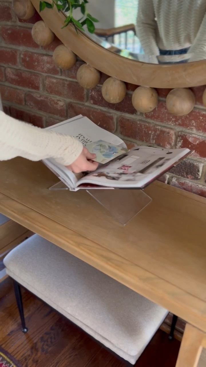 Entryway decor! Love this acrylic bookstand to display my favorite books!  ✨

Visual comfort, lamp, home decor, modern home, traditional home, entryway decor, living room, bedroom, acrylic book stand, faux stems, budget friendly home decor, coffee table book, beaded mirror, wooden mirror, stool, ottoman, transitional decor, bookcase decor, coffee table decor, Amazon,target, target home #amazon #amazonhome

#LTKstyletip #LTKhome #LTKunder50