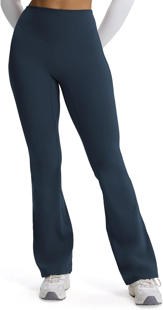 Aoxjox Flare Leggings for Women Metamorph Mid-Rise Hidden Scrunch Butt Lifting Wide Leg Yoga Pant... | Amazon (US)