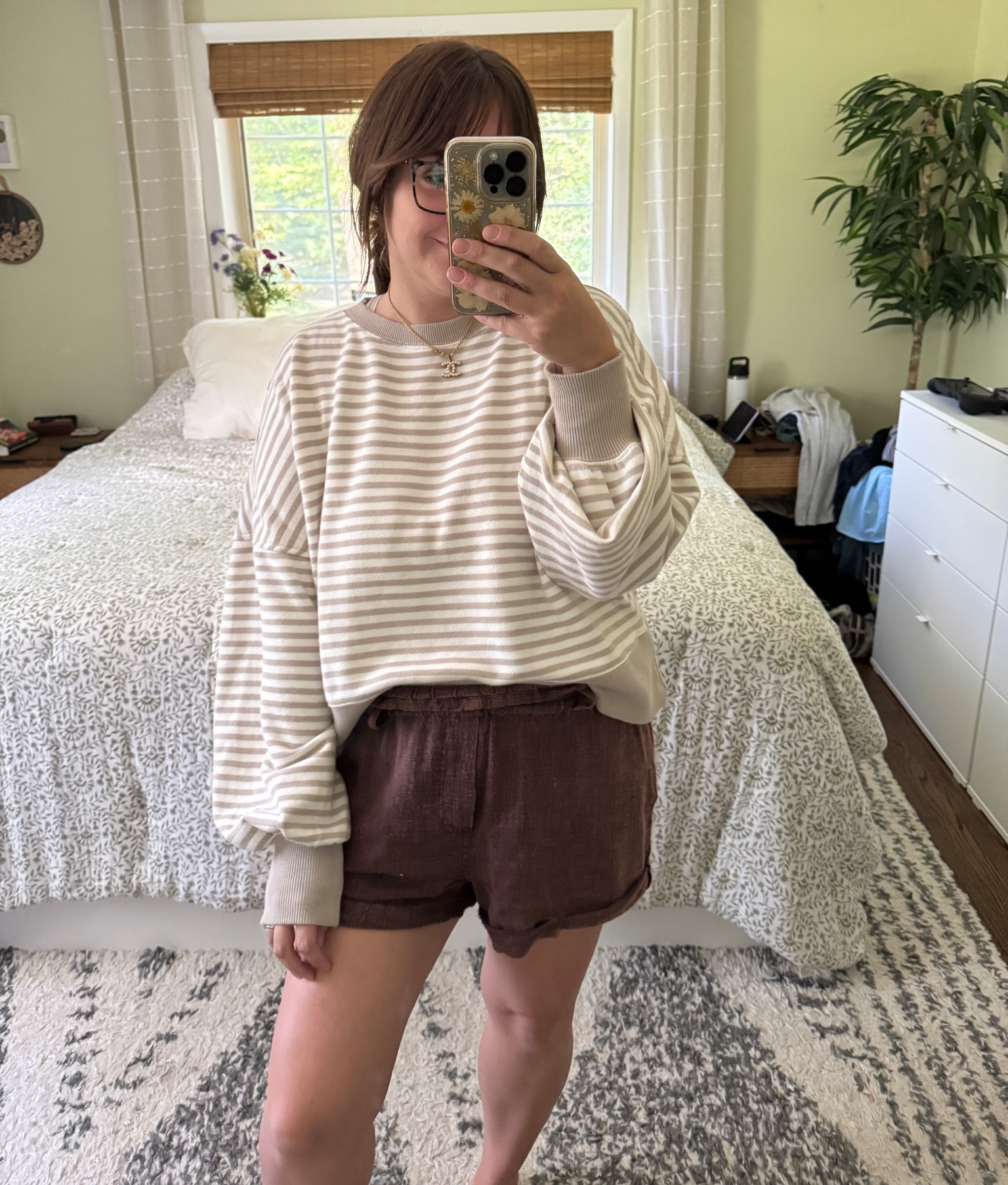 Free people dupe vibes 😍 perfect back to school or back to college fit! 

Loungewear and matching pjs are my love language 

Sweatshorts: true to size. Wearing a large

Striped sweatshirt: runs slightly oversized. I sized down one to a medium. Normally a large

#ltksalealert #ltkmidsize #ltkseasonal

#LTKFindsUnder100 #LTKFindsUnder50 #LTKSaleAlert