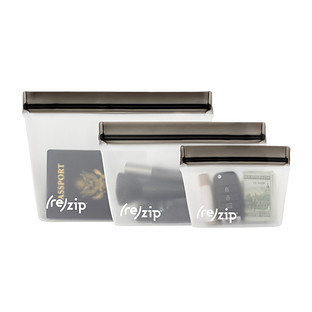 Re-Zip® Reusable Storage Bags Grey Set of 3 | The Container Store