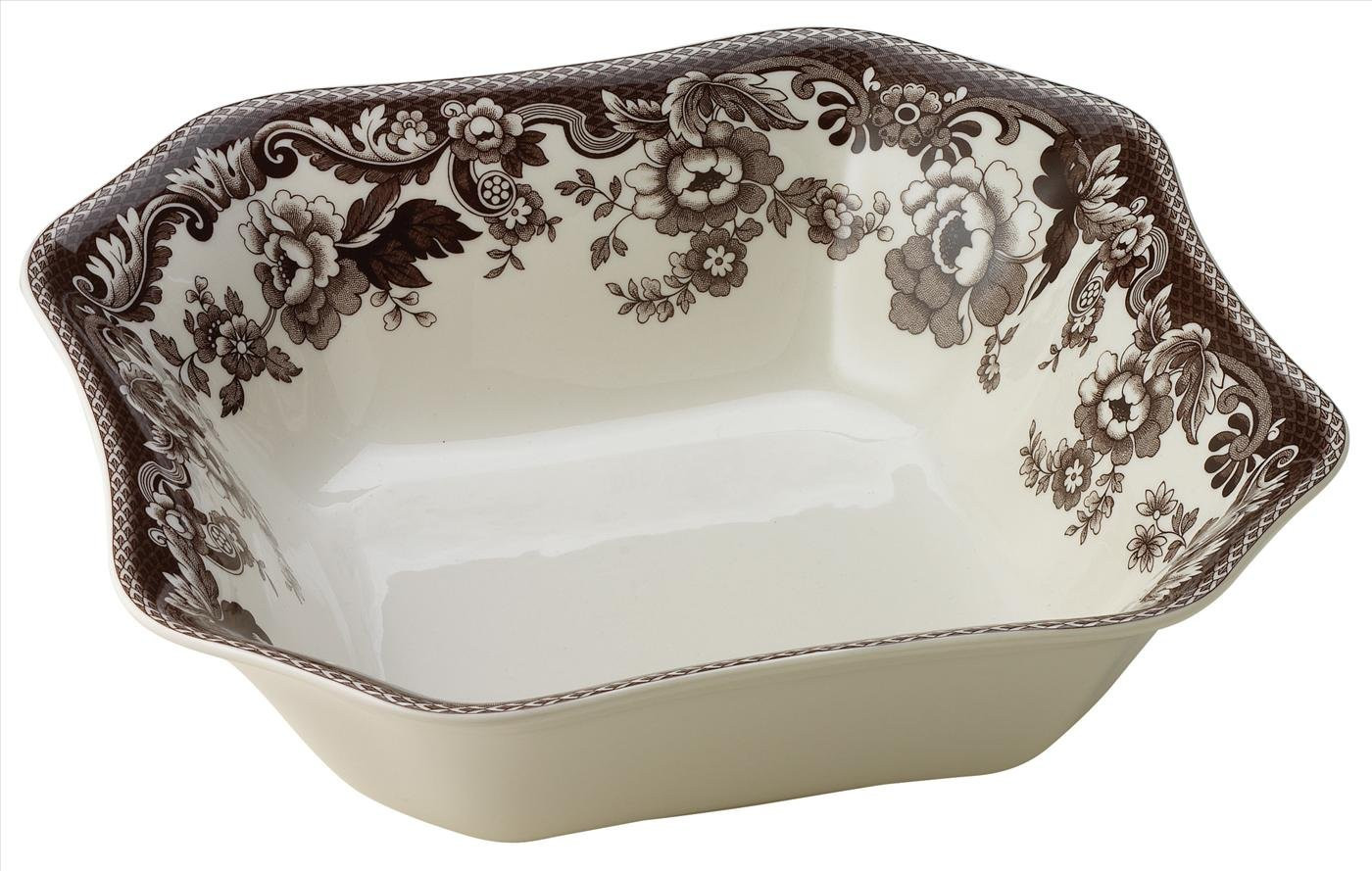 Spode Woodland 9.5" Square Serving Bowl - Fine Porcelain Holiday Serveware, Oven, Microwave, Freezer, Dishwasher Safe Dish for Vegetables, Rolls, Salads, Pasta - Autumn & Thanksgiving Tableware | Amazon (US)