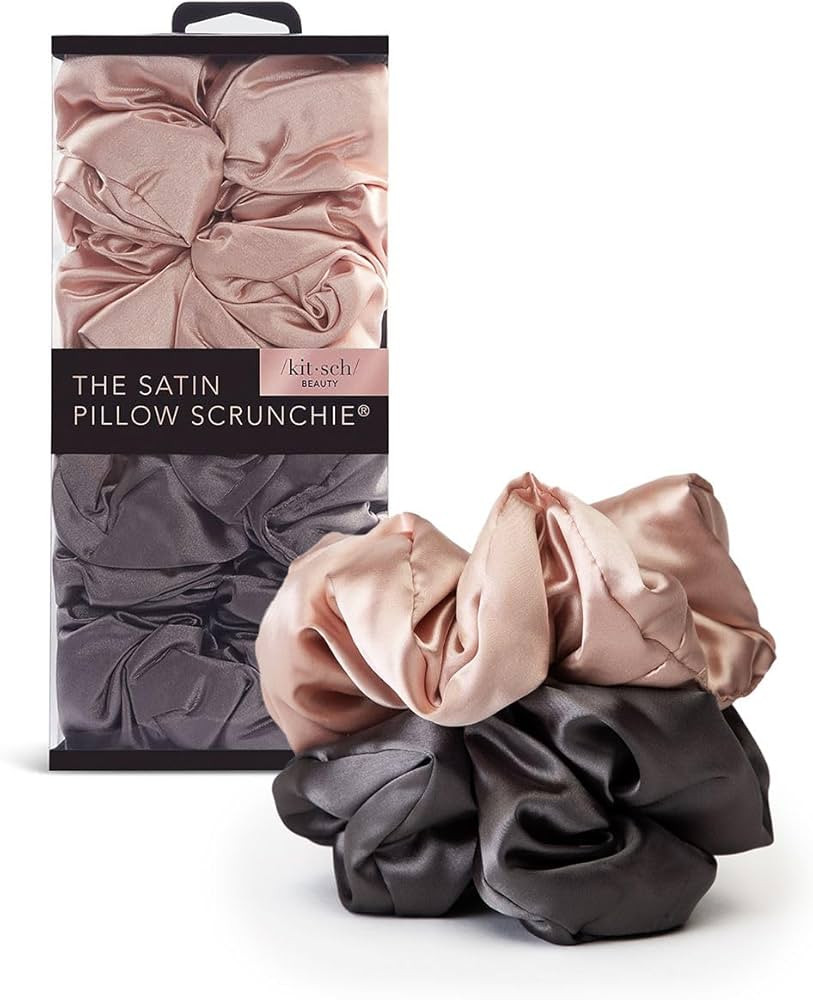 Kitsch Satin Hair Scrunchies for Women, Softer Than Silk Scrunchies for Hair - No Damage Satin Ha... | Amazon (US)