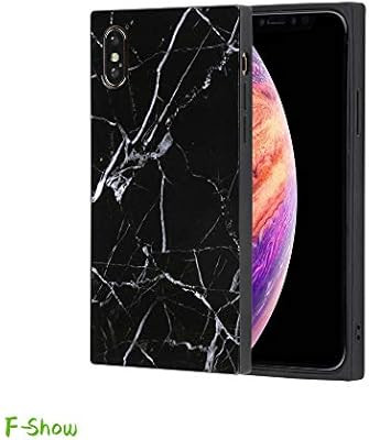 F-Show ZEZON Soft iPhone 11 Pro Max Rectangle Case 4 Corner Shockproof Square Marble Rubber Gel B... | Amazon (US)