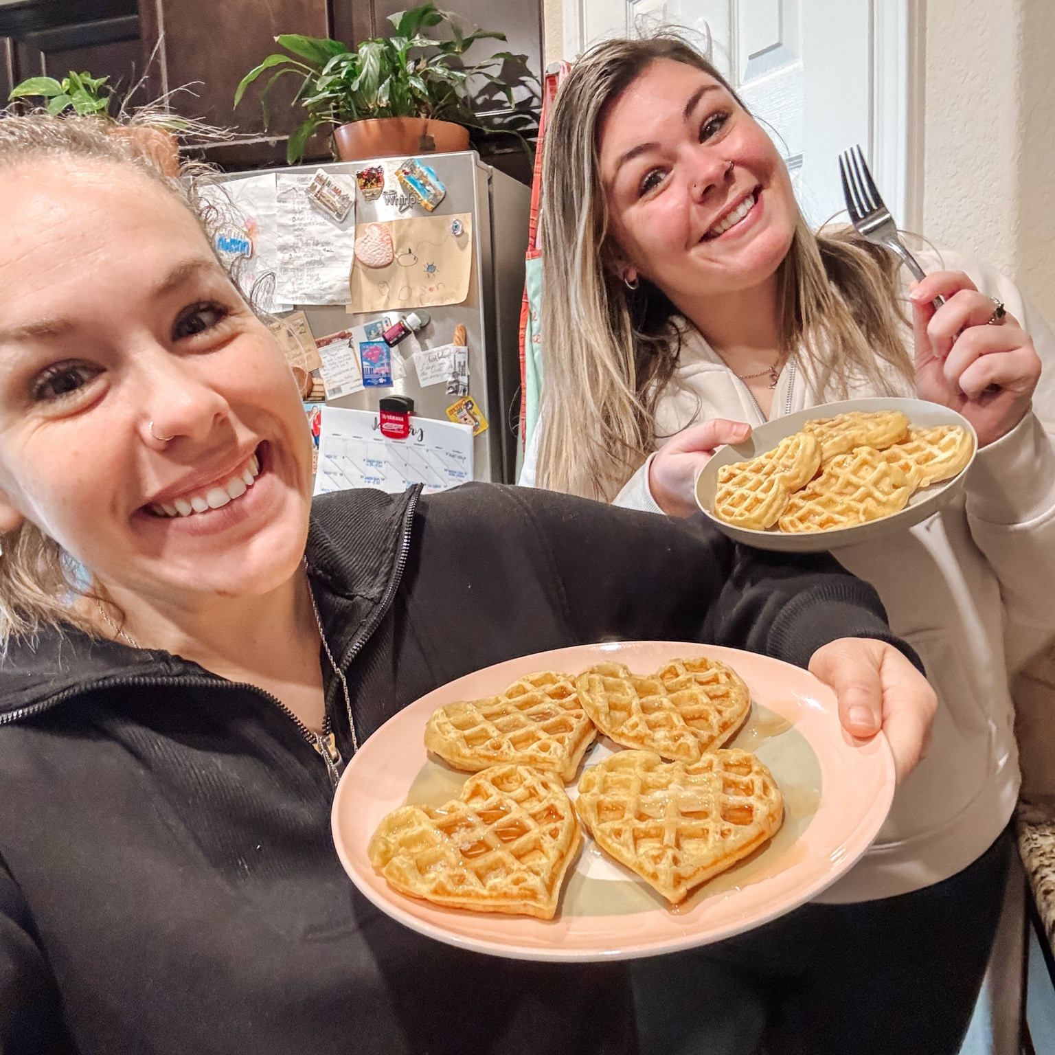 I made sourdough discard waffles and they were so good! Here’s how to make them:

1/2 cup sourdough discard 
1 cup milk
2 tbsp butter, melted 
1 large egg
1 cup all purpose flour 
1 tbsp sugar
2 tsp baking powder
1/2 tsp fine sea salt
Cooking spray

Mix discard, milk, butter, egg, flour, sugar, baking powder, and salt together in a mixing bowl until well combined. Spray waffle maker with cooking spray and add about 1 1/2- 2 tbsp of batter into a mini waffle iron (depending on size). Cook 3-4 minutes or until golden brown. Top with maple syrup, fresh fruit, or powdered sugar and enjoy!

#LTKFamily #LTKHome #LTKMidsize