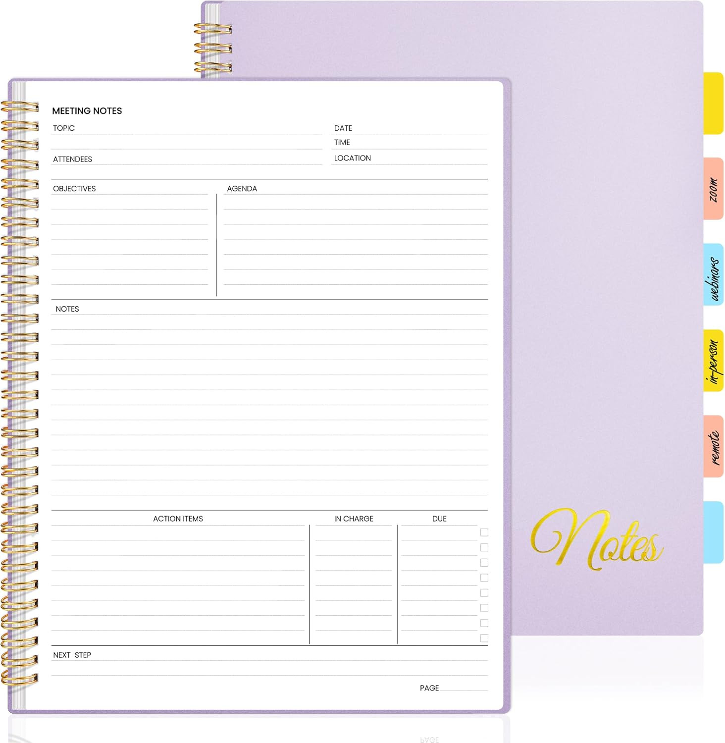 Annecy Meeting Notebook for Work 8.5"x11" - Easy Note-taking and Action Item Tracking - The Perfe... | Amazon (US)
