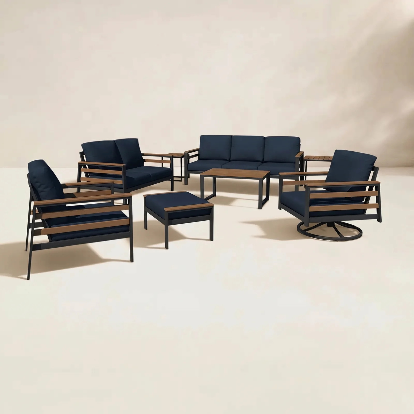 Townsend 8 Piece Outdoor Conversation Set with Sunbrella® Cushions | Birch Lane